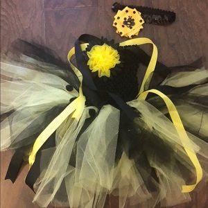 Tutu Bumble bee toddler Halloween costume 12M